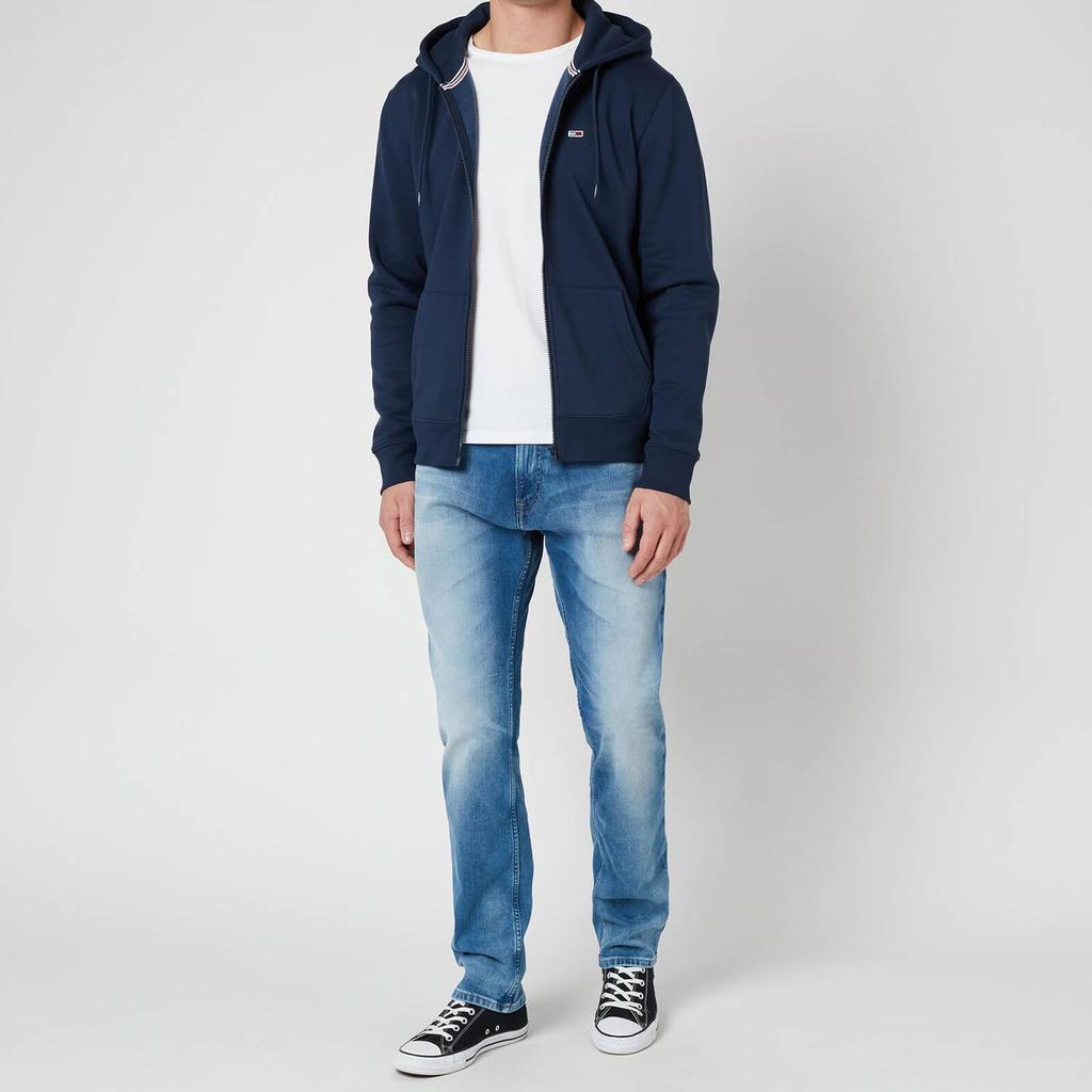 商品Tommy Hilfiger|Tommy Jeans Men's Regular Fleece Zip Hoodie - Twilight Navy,价格¥744,第5张图片详细描述