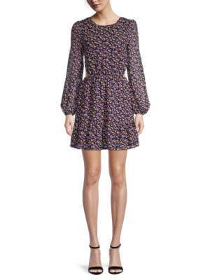 商品Lush|Floral-Print Tie-Back Dress,价格¥186,第1张图片
