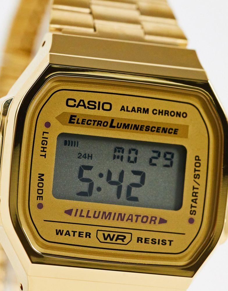 Casio A168WG-9EF gold plated digital watch商品第2张图片规格展示