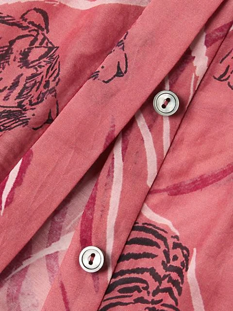 Leon Tiger-Print Cotton-Silk Blouse 商品