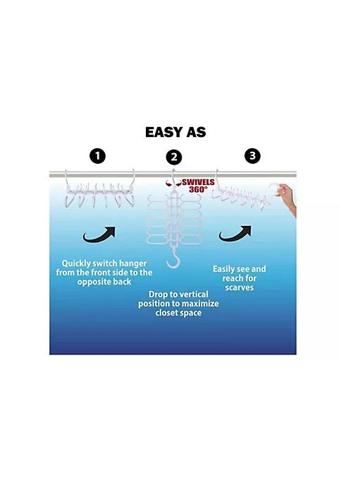 商品Lexi Home|Home Lexi Home Wonder Hanger Scarf Organizer  Set Of 2,价格¥240,第4张图片详细描述