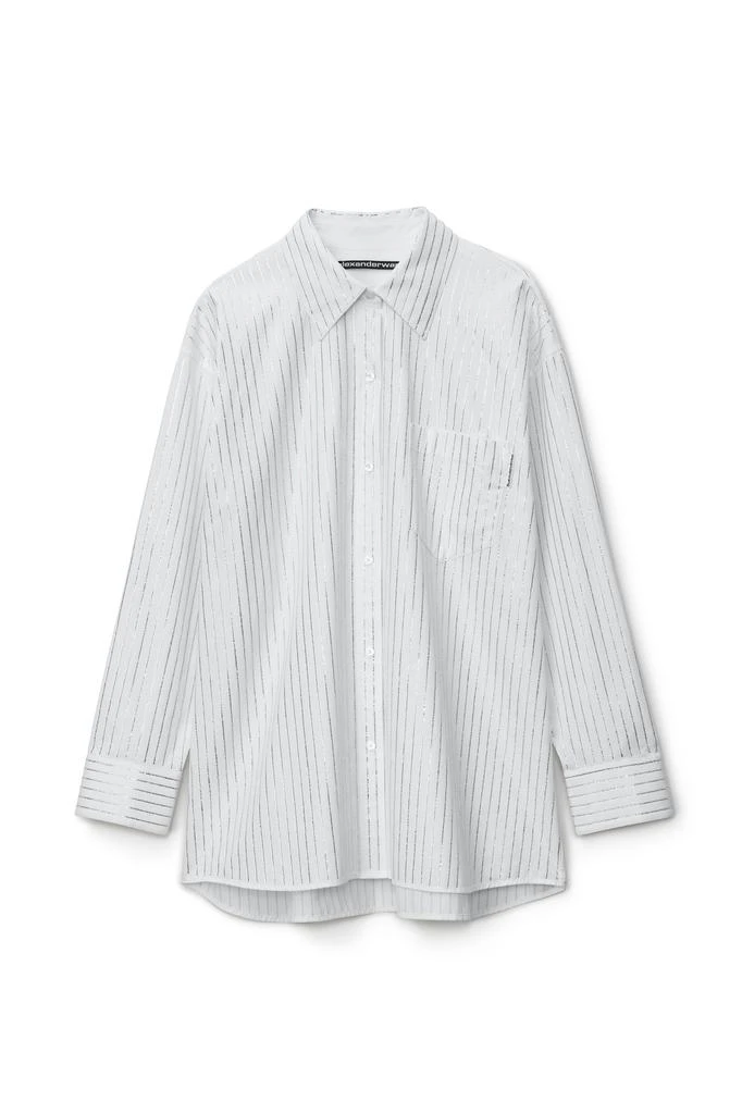 商品Alexander Wang|CRYSTAL HOTFIX SHIRT IN COTTON,价格¥2605,第1张图片