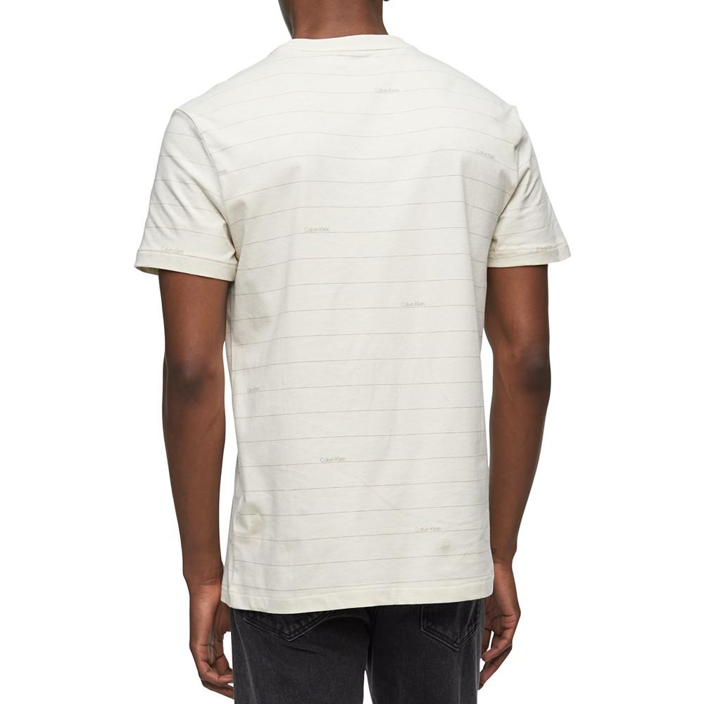 Men's Regular Fit, Short-Sleeve, Striped Crewneck T-Shirt商品第2张图片规格展示