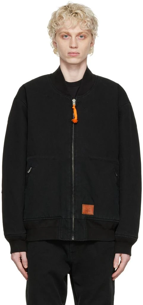 商品Acne Studios|Black Organic Cotton Bomber Jacket,价格¥2985,第1张图片