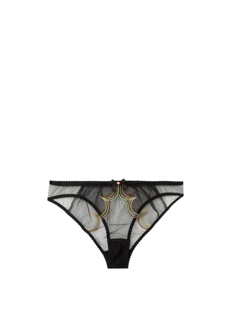 Lorna scallop-embroidered tulle briefs 商品