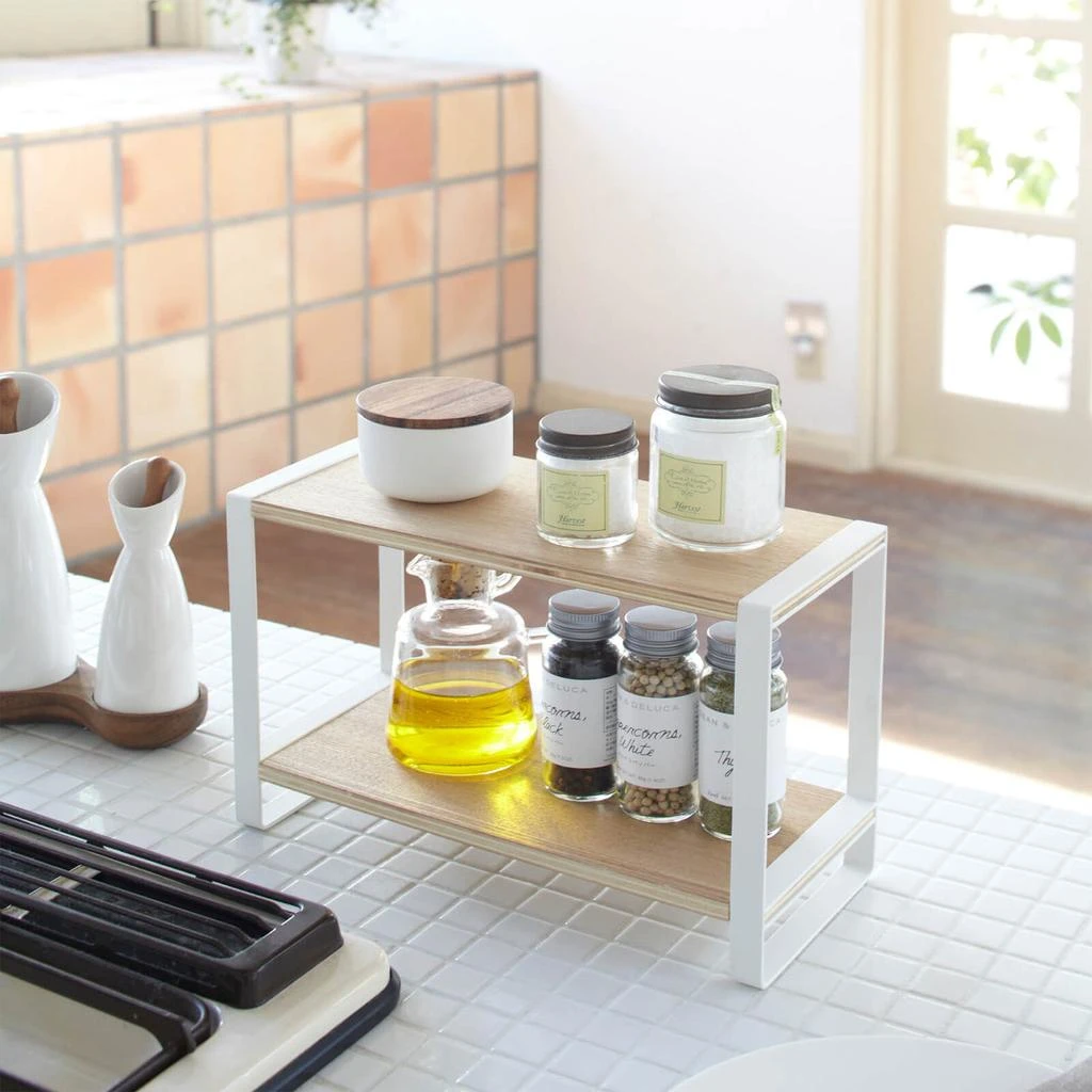 商品Yamazaki|Yamazaki Tosca 2 Tiered Kitchen Rack - White,价格¥149,第2张图片详细描述