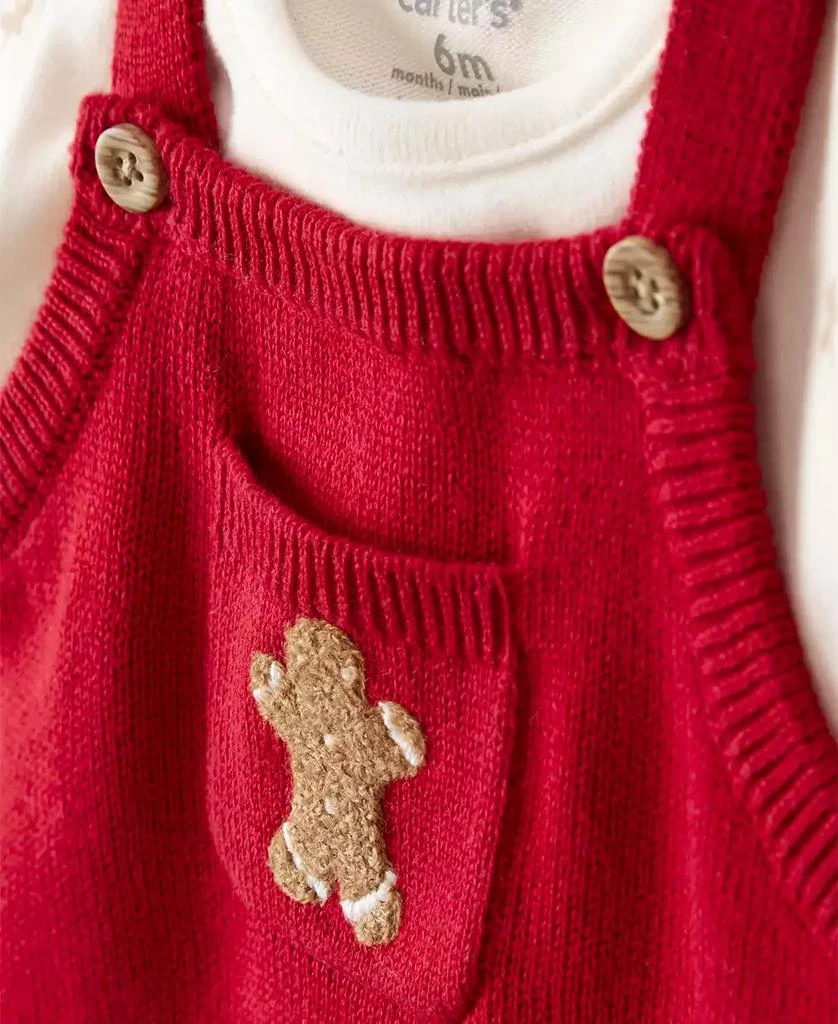 商品Carter's|Baby Boys 2-Piece Gingerbread T-Shirt and Overalls Set,价格¥106,第4张图片详细描述