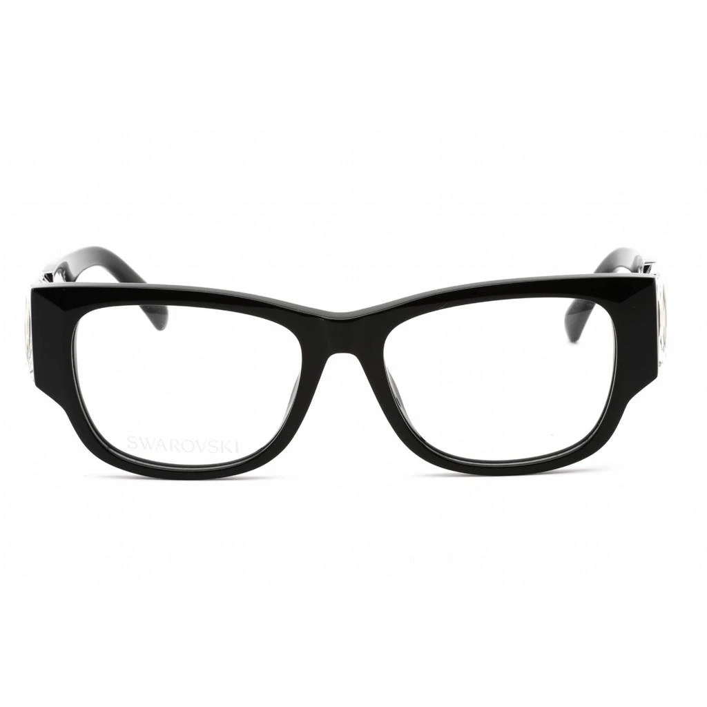 商品Swarovski|Swarovski Men's Eyeglasses - Rectangular Shape Shiny Black Plastic Frame | SK5473 001,价格¥303,第2张图片详细描述