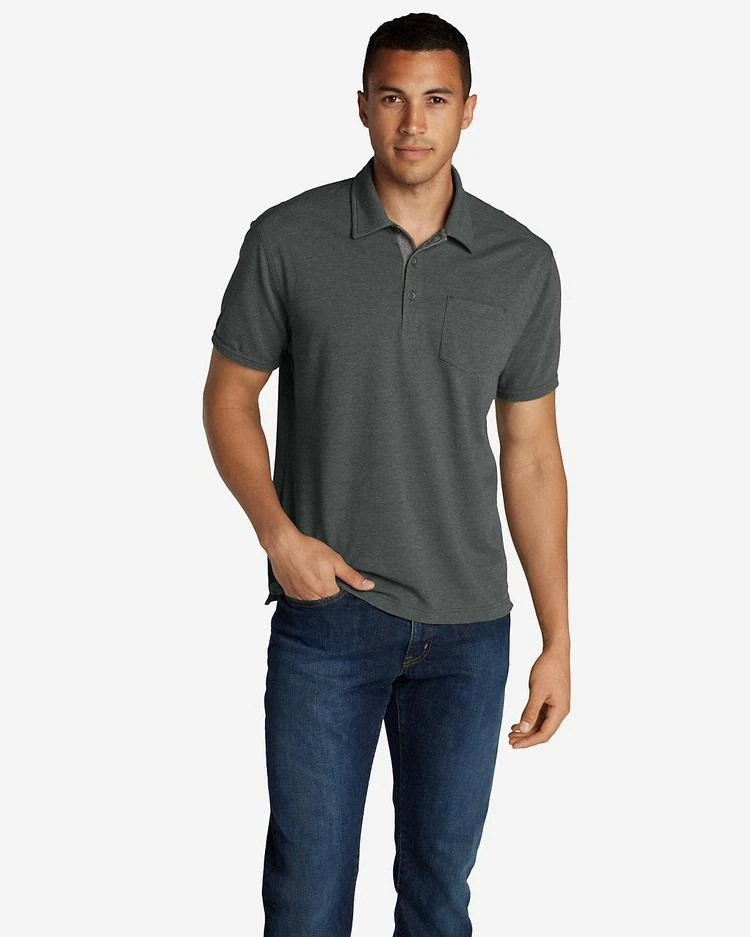 商品Eddie Bauer|Men&#39;s En Route Short-Sleeve Polo Shirt,价格¥187-¥298,第2张图片详细描述