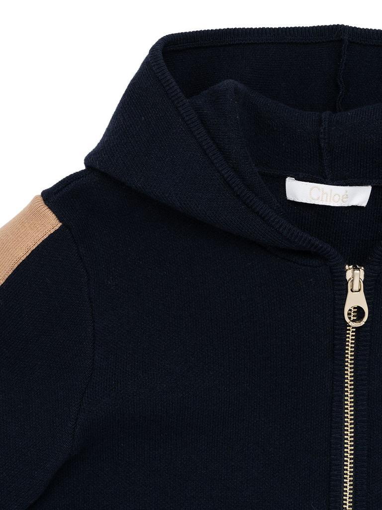 商品Chloé|Organic Cotton & Wool Hoodie W/ Bands,价格¥1472,第4张图片详细描述