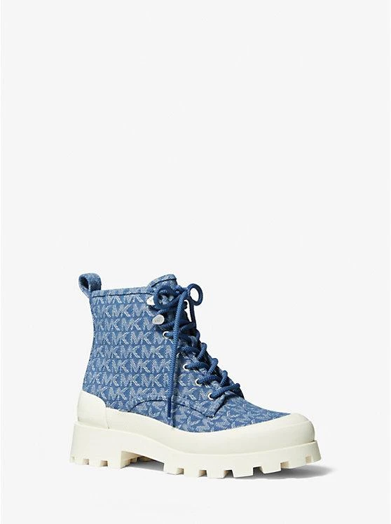 商品Michael Kors|Payton Denim Jacquard Combat Boot,价格¥894,第1张图片