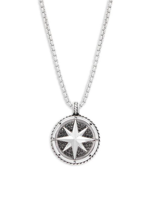商品Effy|Sterling Silver & Black Spinel Pendant Necklace,价格¥2942,第1张图片