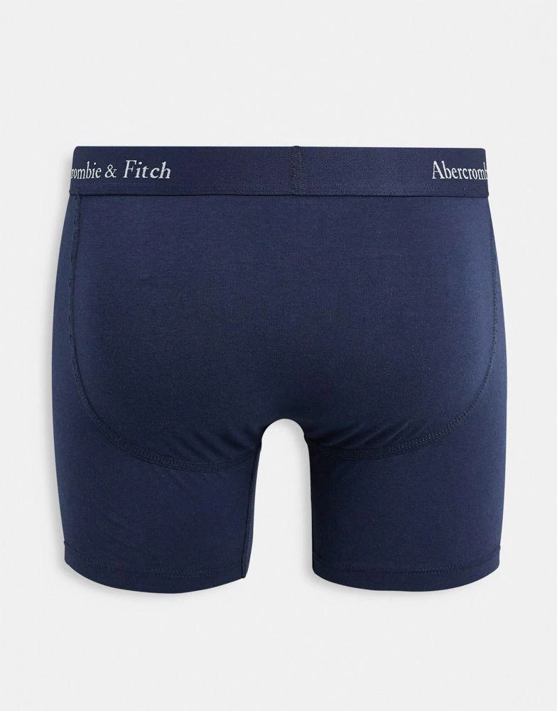 商品Abercrombie & Fitch|Abercrombie & Fitch 5 pack trunks logo waistband in white/blues,价格¥282,第3张图片详细描述