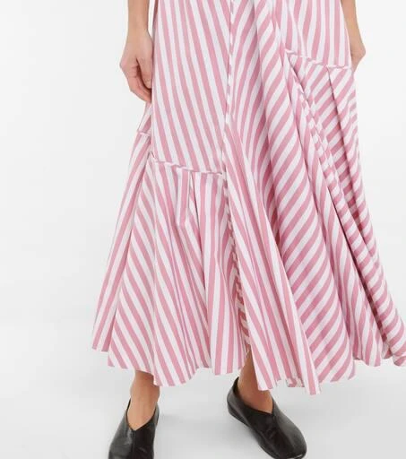 商品Jil Sander|条纹棉质加长连衣裙,价格¥6249,第5张图片详细描述