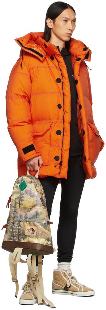 橙色 The North Face 联名羽绒大衣商品第5张图片规格展示