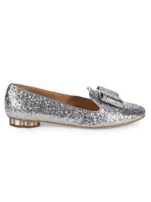 商品Salvatore Ferragamo|Glitter Loafers,价格¥2678,第1张图片