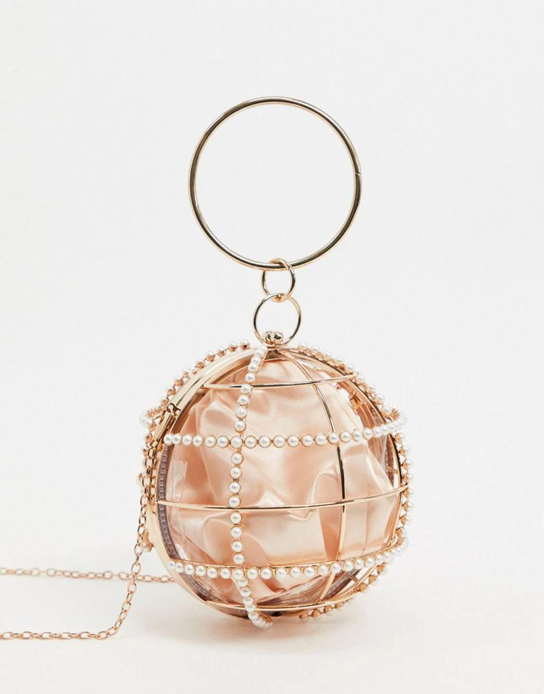 商品ASOS|ASOS DESIGN cage sphere clutch bag with embellishment,价格¥229,第1张图片