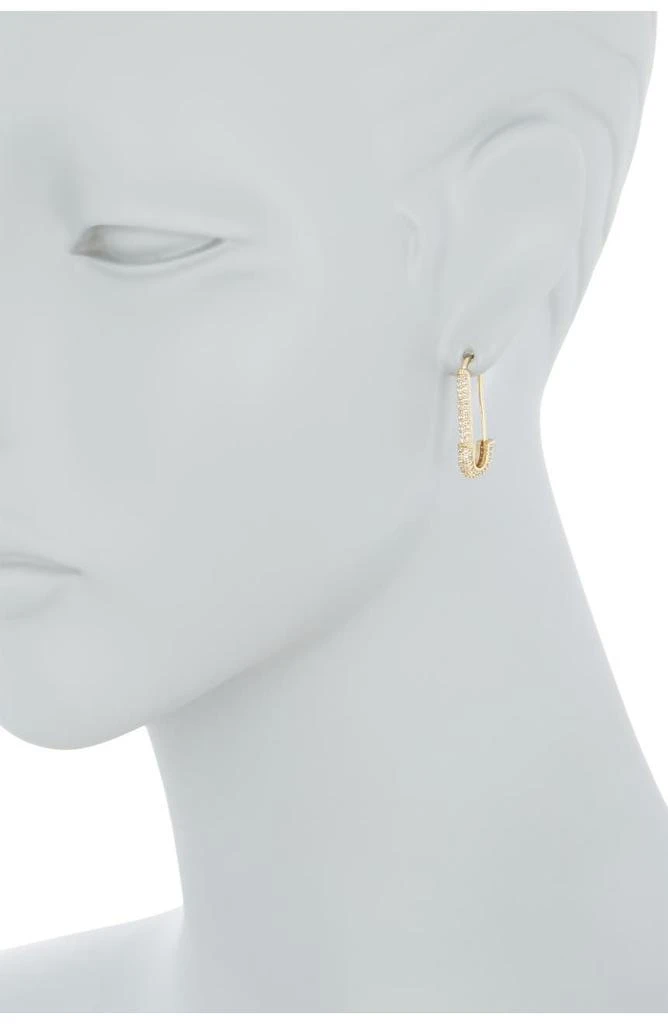 商品ADORNIA|Gold Plated CZ Safety Pin Dangle Earrings,价格¥222,第2张图片详细描述