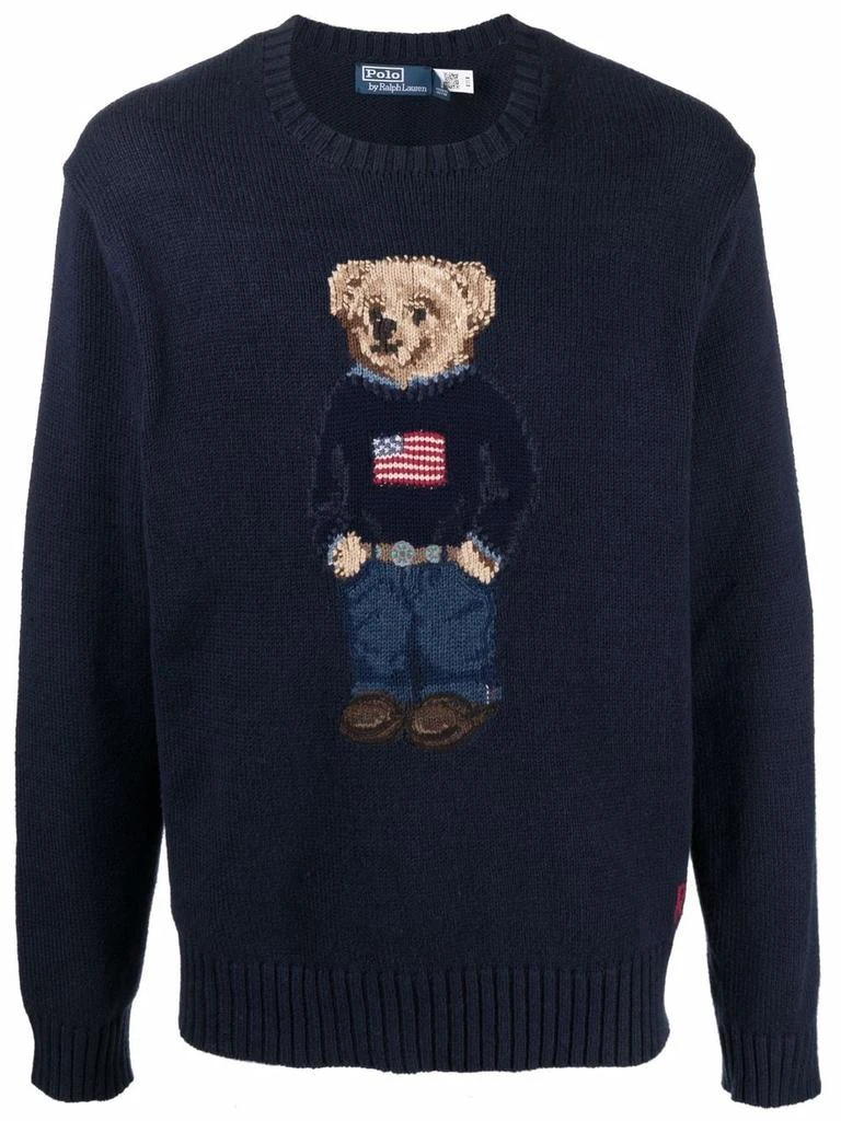 商品Ralph Lauren|Polo Ralph Lauren Preppy Bear Crew Knit Navy,价格¥4361,第1张图片