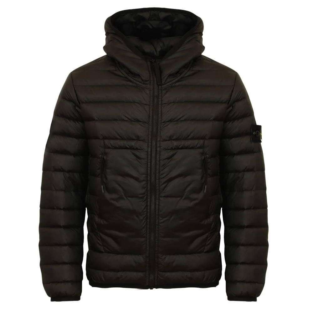 商品Stone Island Junior|Black Real Down Jacket,价格¥2315,第1张图片