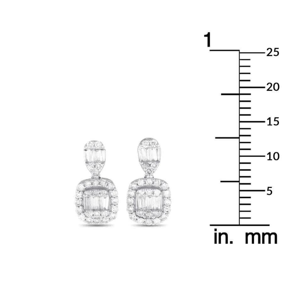 商品LB Exclusive|14K White Gold 0.55ct Diamond Drop Earrings,价格¥4567,第3张图片详细描述