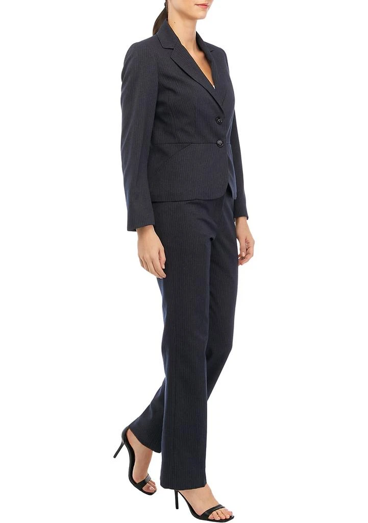 Women’s Petite Tonal Pinstripe Two Button Jacket and Kate Pant Set 商品