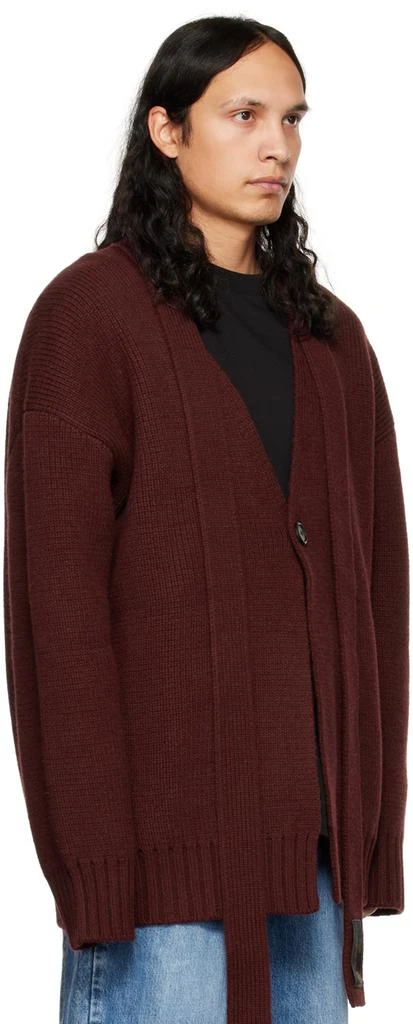 商品We11done|Burgundy Self-Tie Cardigan,价格¥3002,第2张图片详细描述