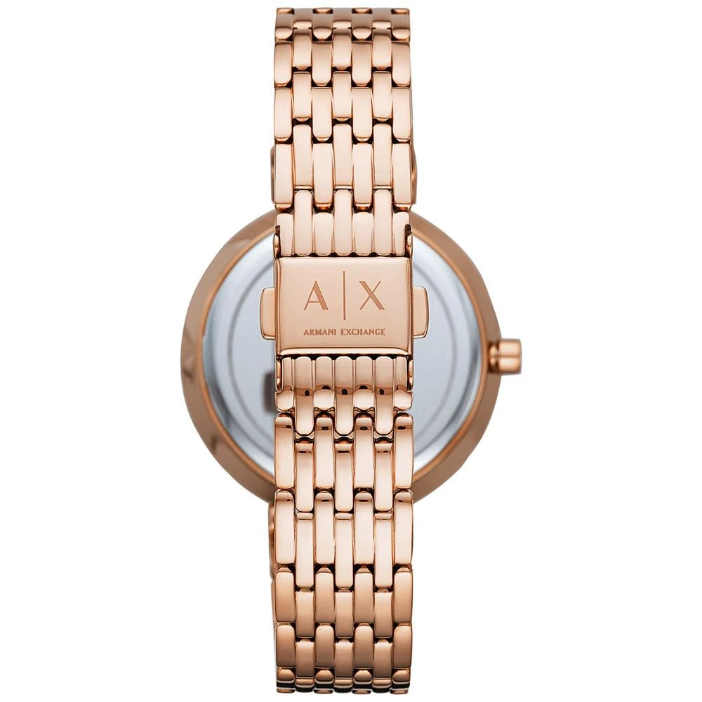 商品Armani Exchange|Women's Zoe Rose Gold-Tone Stainless Steel Bracelet Watch 36mm,价格¥1351,第4张图片详细描述