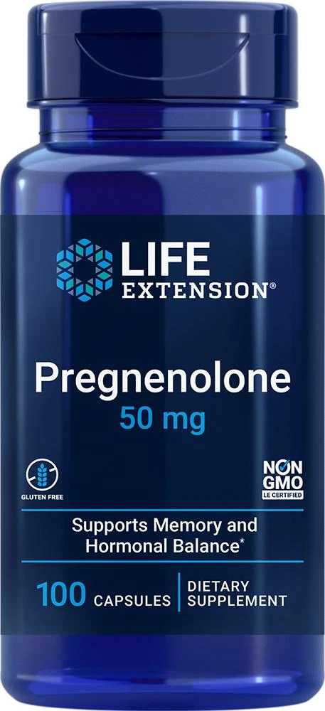 商品Life Extension|Life Extension Pregnenolone, 100 - 50 mg (50 mg, 100 capsules),价格¥157,第1张图片