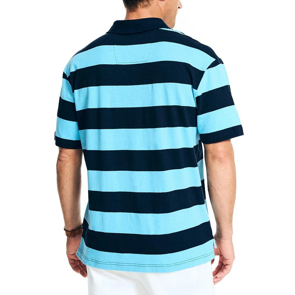 商品Nautica|Men's Sustainably Crafted Hemp Blend Classic-Fit Striped Polo,价格¥358,第2张图片详细描述