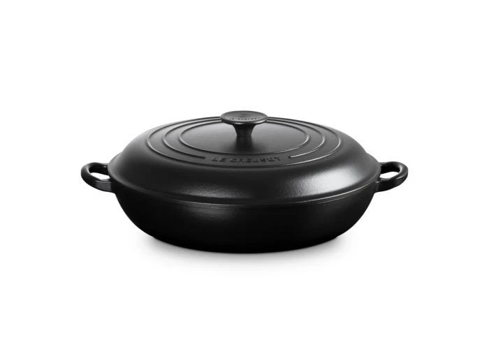 商品Le Creuset|Faitout campagnard 30cm en fonte émaillée noire,价格¥2189,第1张图片