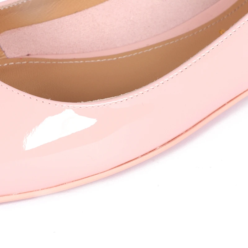 SALVATORE FERRAGAMO 女士裸色漆皮休闲平底船鞋 0684700 商品