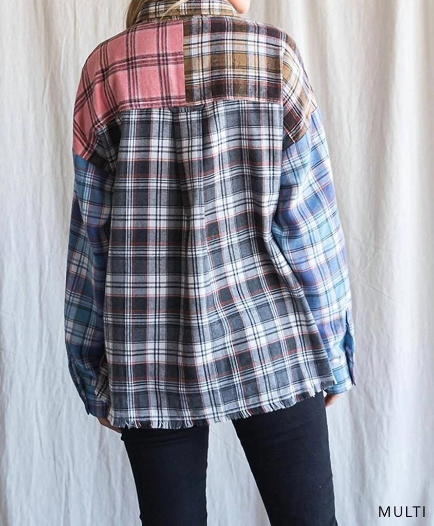 商品Cotton Bleu|Cotton Bleu - Color Block Frayed Hem Top,价格¥342,第2张图片详细描述