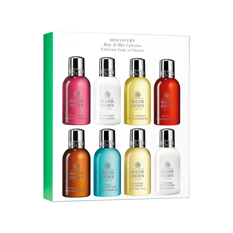 商品Molton Brown|MOLTONBROWN摩顿布朗身体和头发护理旅行8件套套装8x50ml（印度水芹净化洗护）,价格¥218,第1张图片