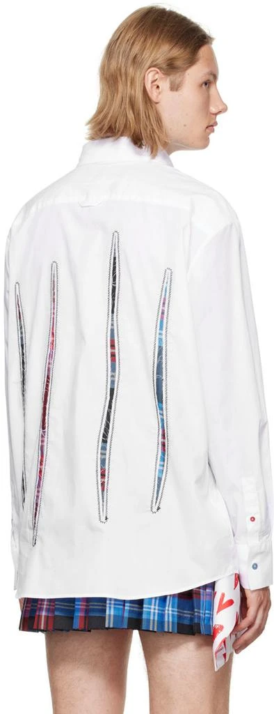 商品Charles Jeffrey Loverboy|White Fred Perry Edition Tartan Patch Shirt,价格¥1041,第3张图片详细描述