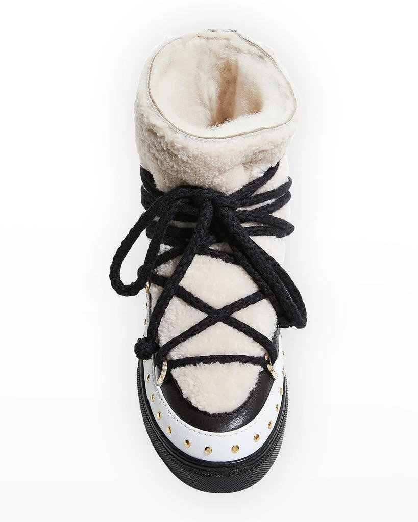 Curly Rock Shearling Colorblock Snow Booties 商品