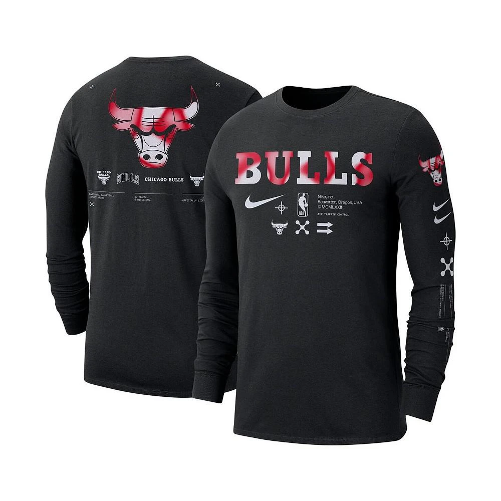 商品NIKE|Men's Black Chicago Bulls Essential Air Traffic Control Long Sleeve T-shirt,价格¥314,第1张图片