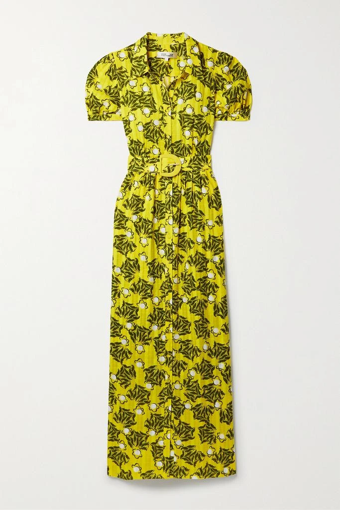 商品Diane von Furstenberg|Paddy 挑窿边饰印花纯棉超长衬衫式连衣裙,价格¥2685,第1张图片