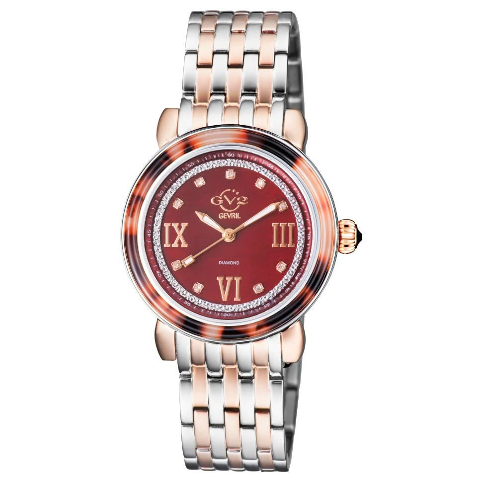 商品Gevril|GV2 by Gevril Marsala Diamond Women's Watch,价格¥4469,第1张图片