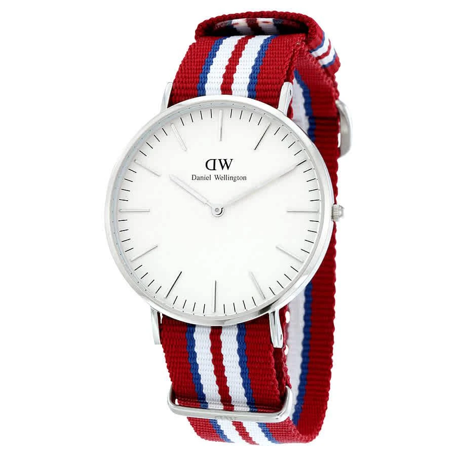 商品Daniel Wellington|Daniel Wellington Exeter White Dial NATO Nylon Mens Watch 0212DW,价格¥670,第1张图片