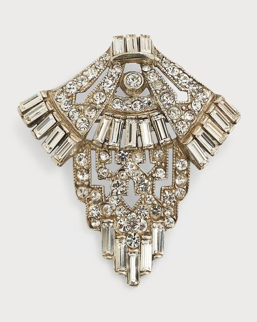 商品BEN-AMUN|Silver Crystal Deco Brooch,价格¥1506,第1张图片