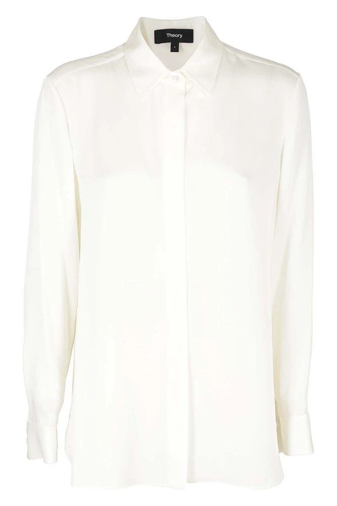 商品Theory|Theory Straight-Point Collar Long-Sleeved Shirt,价格¥1706,第1张图片