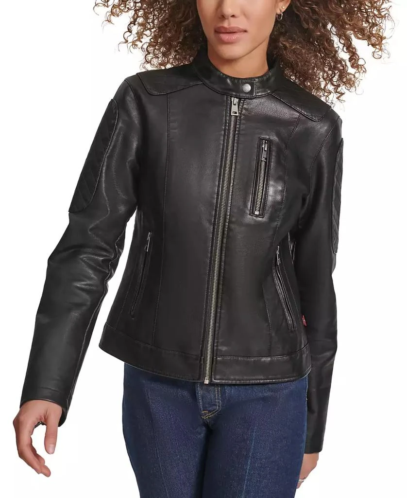 商品Levi's|Women's Faux Leather Biker Jacket,价格¥596,第4张图片详细描述
