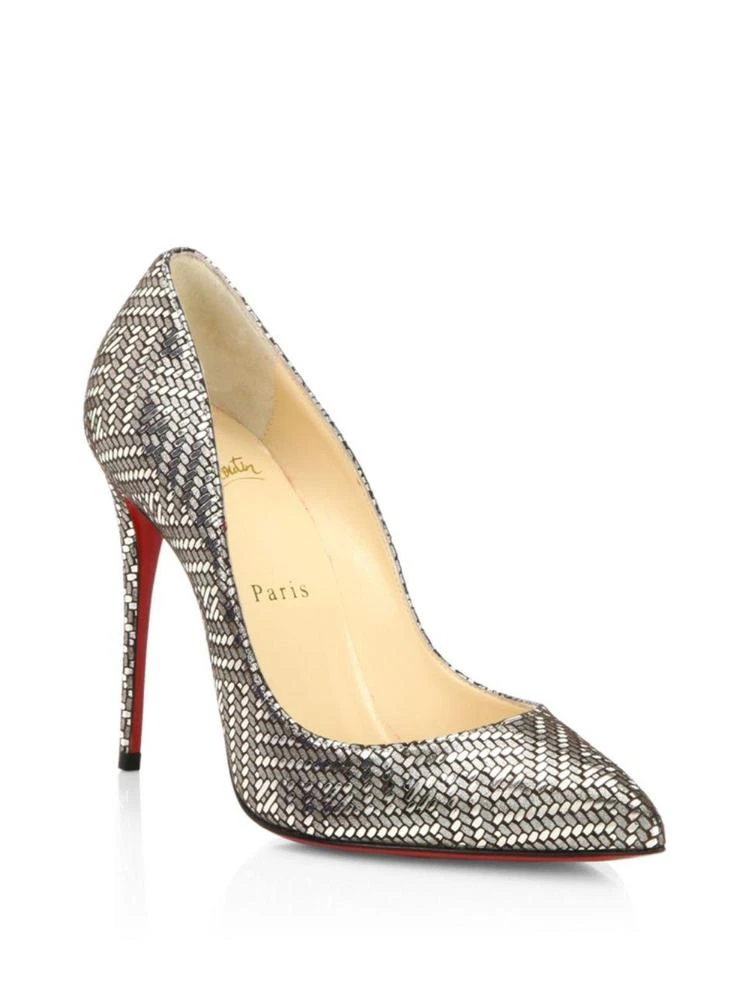 商品Christian Louboutin|金属皮革红底高跟鞋,价格¥5212,第1张图片