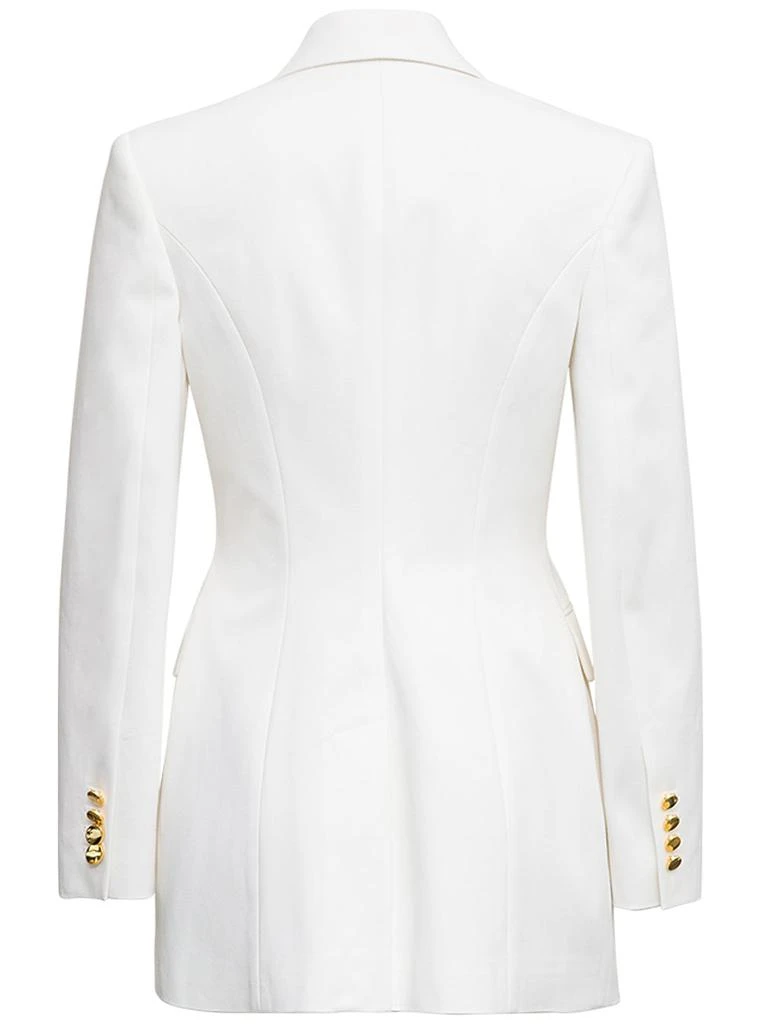 商品Alexander McQueen|Double-Breasted White Cotton Blazer,价格¥7726,第2张图片详细描述