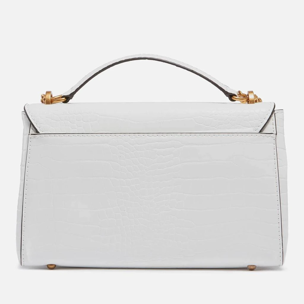 商品GUESS|Guess Women's Katey Croc Flap Shoulder Bag - White,价格¥833,第3张图片详细描述