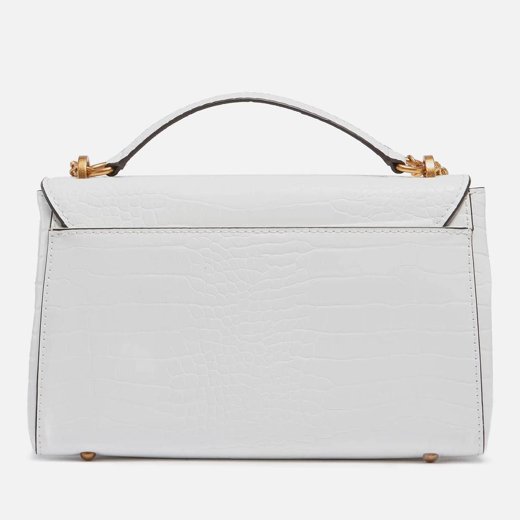 商品GUESS|Guess Women's Katey Croc Flap Shoulder Bag - White,价格¥1091,第5张图片详细描述