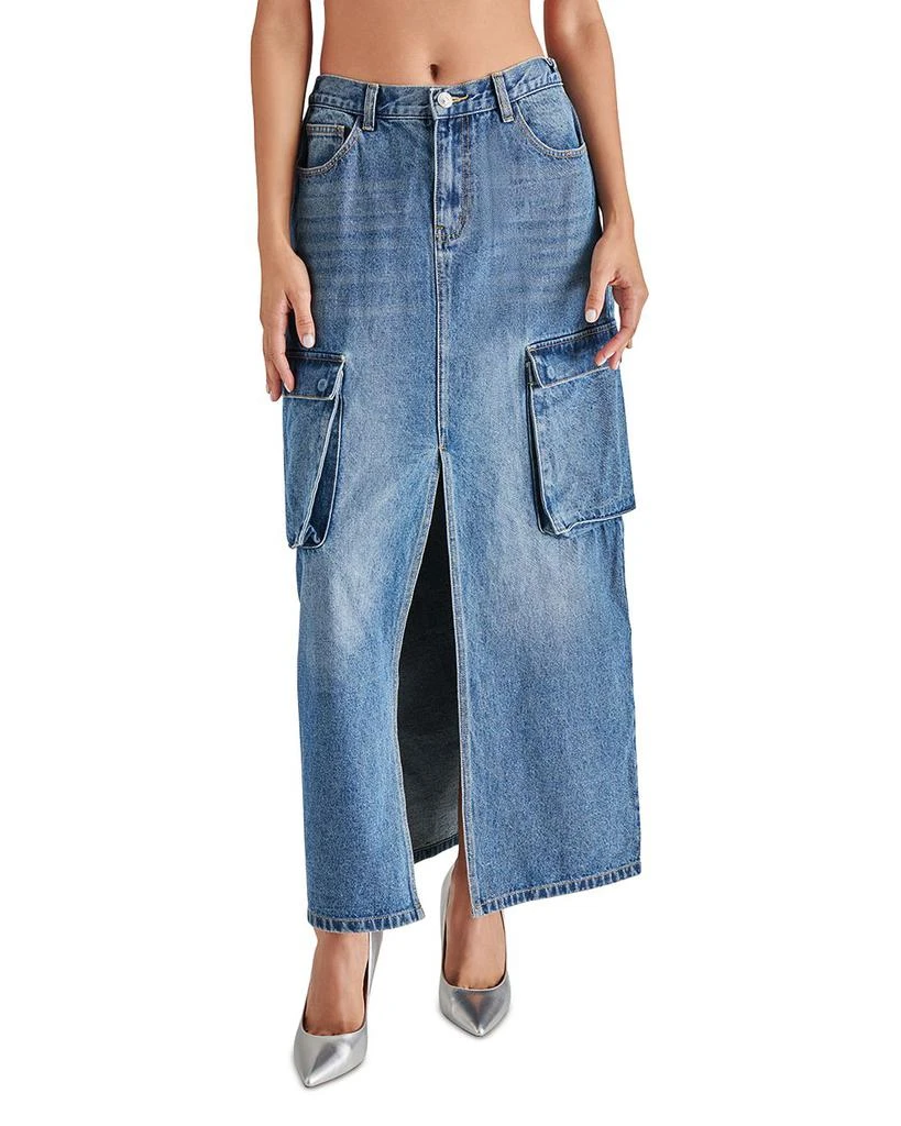 商品Steve Madden|Benson Cotton Center Slit Denim Skirt,价格¥727,第1张图片