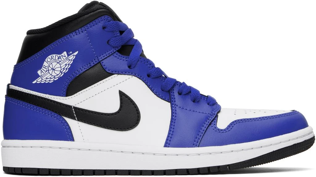 商品Jordan|白色 & 蓝色 Air Jordan 1 Mid 高帮运动鞋,价格¥1393,第1张图片