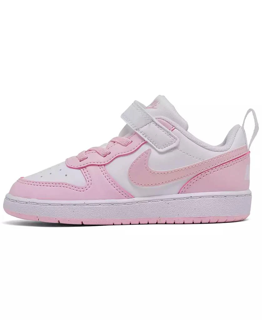 商品NIKE|Toddler Girls Court Borough Low Recraft Adjustable Strap Casual Sneakers from Finish Line,价格¥397,第3张图片详细描述